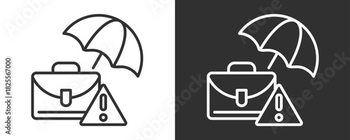 Mitigation Icon Set Vector Collection Isolated In Black And White