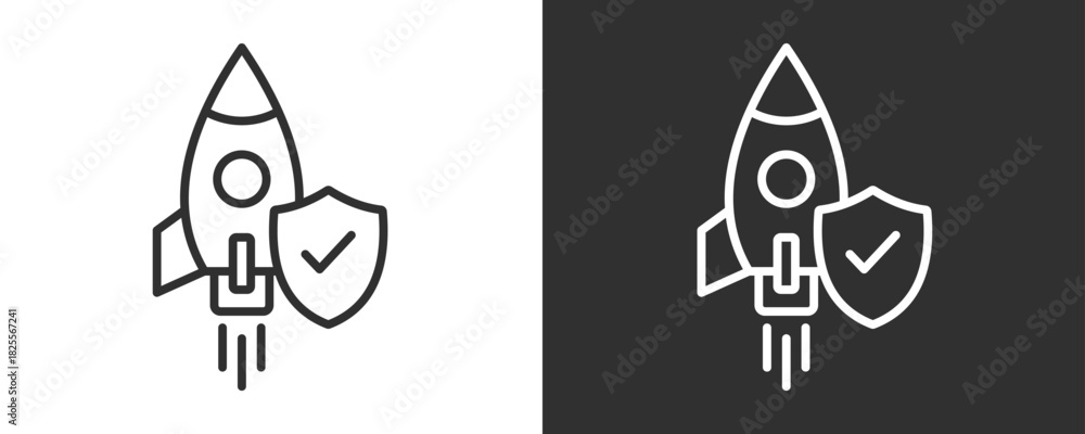 Fototapeta premium Reliability Icon Set Vector Collection Isolated In Black And White