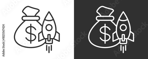 Performance Icon Set Vector Collection Isolated In Black And White