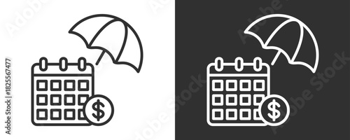 Calendar Icon Set Vector Collection Isolated In Black And White