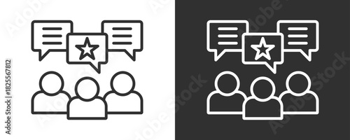 Customer Feedback Icon Set Vector Collection Isolated In Black And White