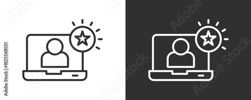 Online Review Icon Set Vector Collection Isolated In Black And White