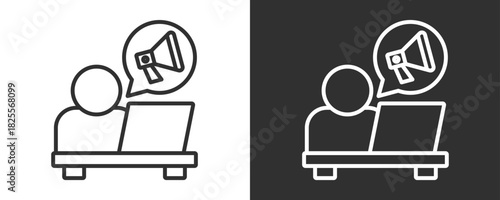 Public Relation Icon Set Vector Collection Isolated In Black And White