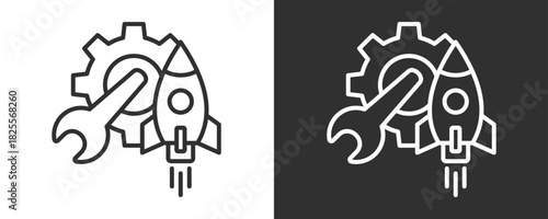 Maintenance Icon Set Vector Collection Isolated In Black And White