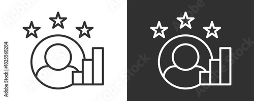 Review Icon Set Vector Collection Isolated In Black And White