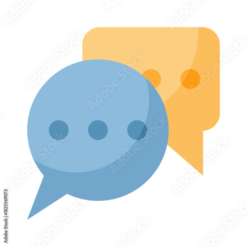 E-commerce flat color icon. Live chat symbol.