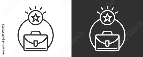 Career Goals Icon Set Vector Collection Isolated In Black And White
