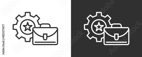 Work Experience Icon Set Vector Collection Isolated In Black And White