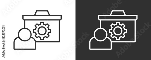Training Icon Set Vector Collection Isolated In Black And White