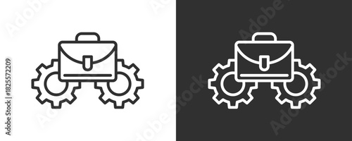 Career Management Icon Set Vector Collection Isolated In Black And White