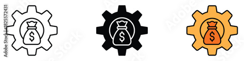 Budget management icon vector. financial management, business operations, profit, and economic symbol. vector illustration.