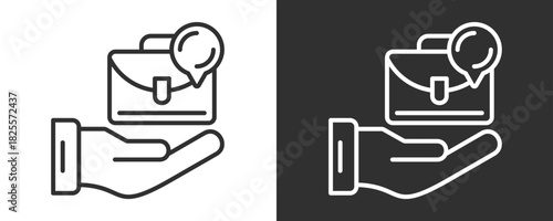 Job Position Icon Set Vector Collection Isolated In Black And White