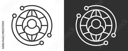 Networking Icon Set Vector Collection Isolated In Black And White