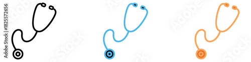 Examination icon vector. diagnosis, patient care, and listening internal body sounds symbol. vector illustration.