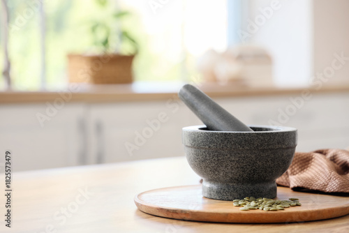 Granite mortar with pestle ...