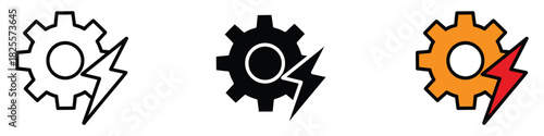 Production Efficiency icon vector. power, and energy symbol. vector illustration.