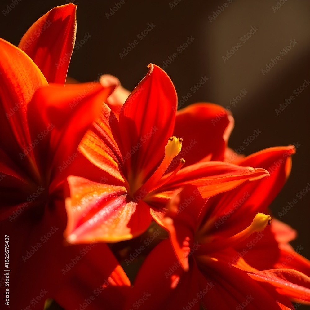 Obraz premium closeup bouquet of red tulips flower 