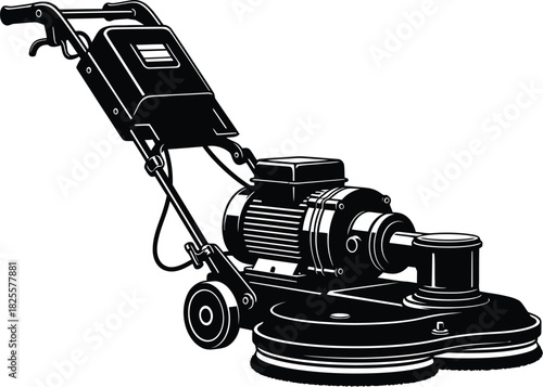 Black floor buffer machine, cleaning equipment for commercial use