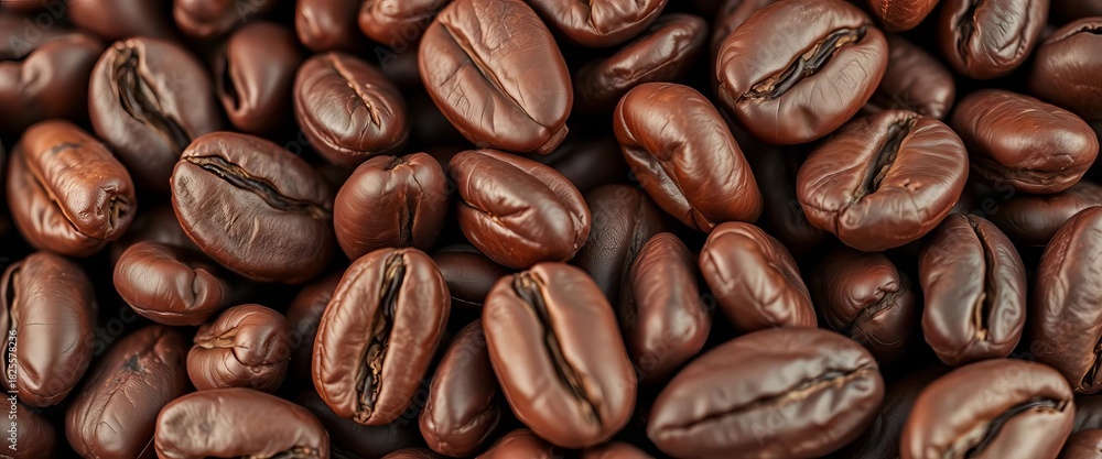 Obraz premium Close-up of raw cocoa beans, showing texture and rich brown hues, south america, farm