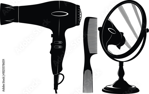 Hairdressing Tools, Hair Dryer, Comb