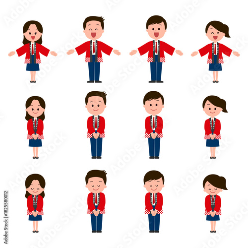 大売り出しセールの販売員セット