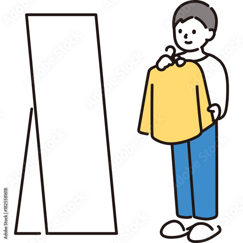 Man Getting Dressed In Front Of