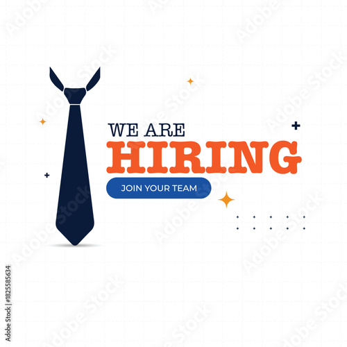 Hiring and recruitment banner design. Vacant position, join our team. Business hiring and recruiting concept