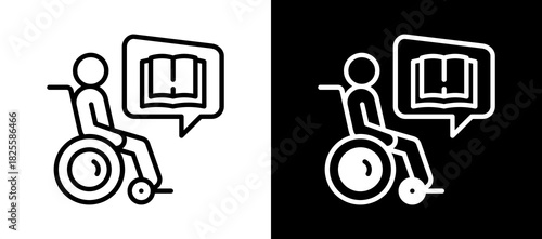 Special Education whiteblack icon
