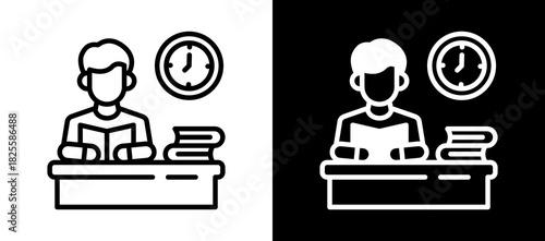 Exam Preparation whiteblack icon