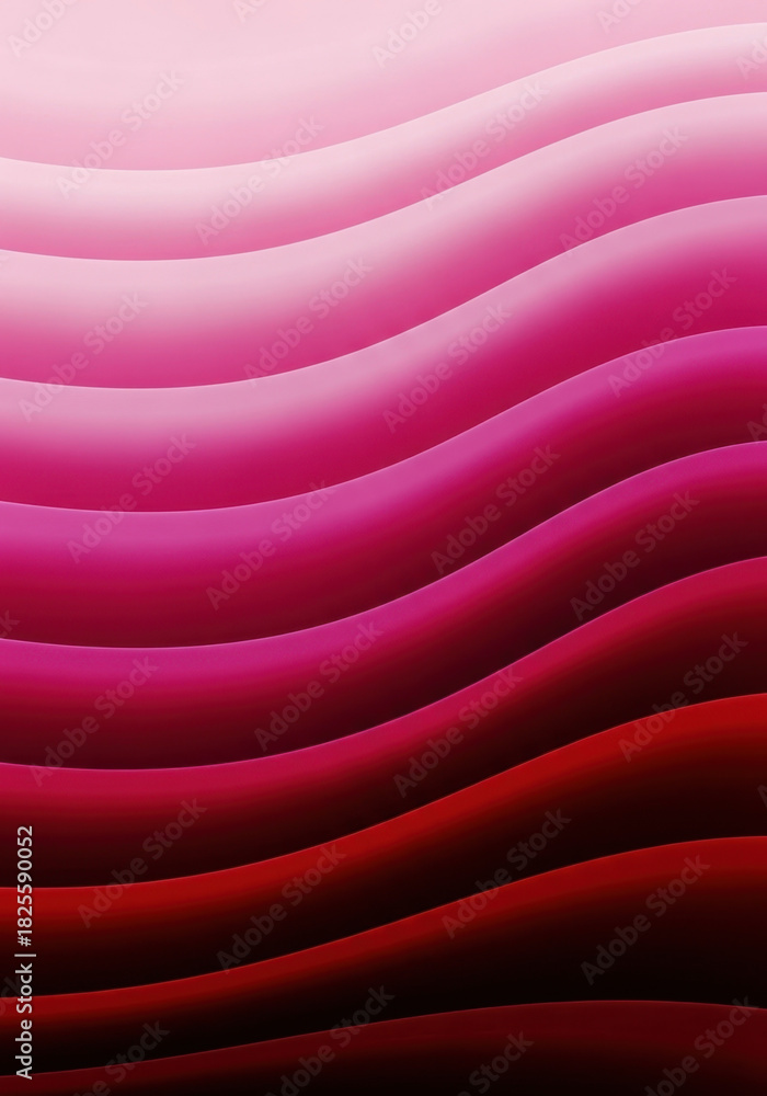 Fototapeta premium Abstract Pink and Red Gradient Waves