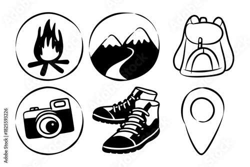 Camping and Hiking Icons