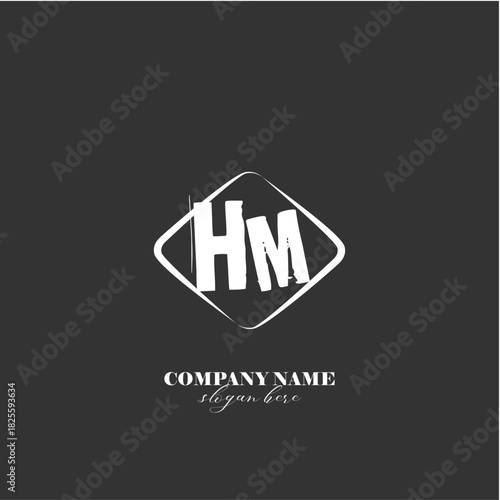 vector HM illustration of a logo for a company background abstract