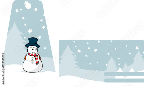 snowman cartoon character gift card pack in vector art 