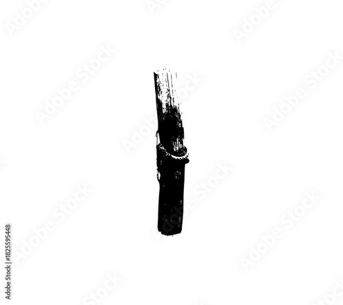 black clothes peg, wood stump