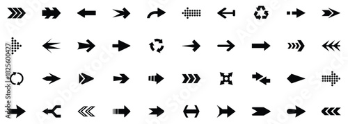 Arrow icon set. Arrow. Cursor. Black vector arrows icons. Collection different arrows sign. Modern simple arrows. Collection of different arrow signs.