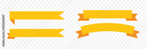 Ribbon set in colorful design. Ribbon elements. Ribbon icon set. Set of Ribbons Banners with Label, Tag and Badges on white background. Vector illustration. Best Collection Eps 10.