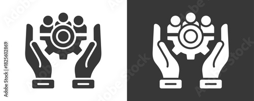 Hrm Icon Set Vector Collection Isolated In Black And White