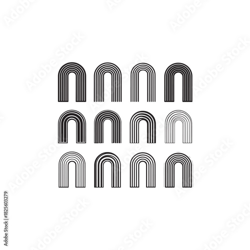 ArcAxis line art futuristic digital shape drawing