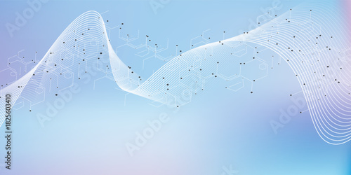 Global network connection banner design template. Header social network communication in the global business concept. Big data visualization. Internet technology.
