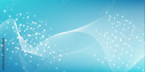 Scientific raster illustration of molecular structures. Molecule DNA research as concept. Chemistry pattern, illustration