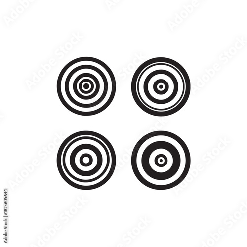 Archery Target line art precision sport illustration