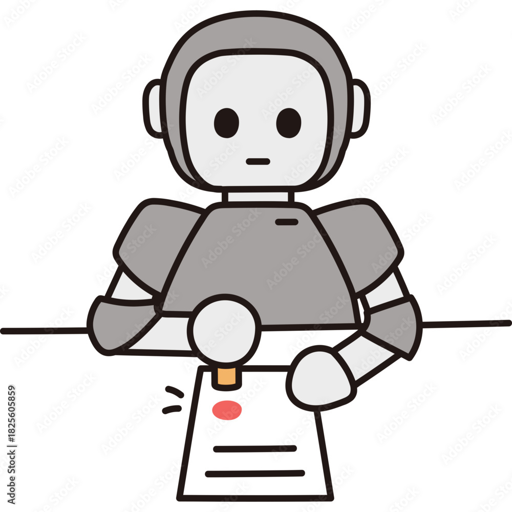 Fototapeta premium Stamp Stamping Robot