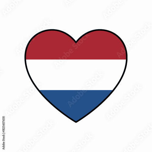 Netherlands Heart Flag Symbol Free Download Netherlands Heart Flag Symbol - GFXLoad