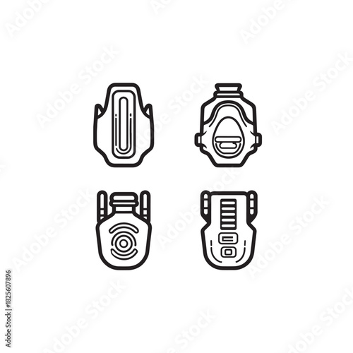 Bag Valve Mask line art life saving equipment