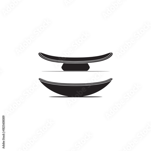 Balance Board line art fun fitness home workout