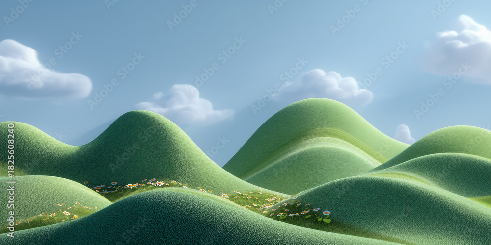 Obraz premium summer landscape with trees