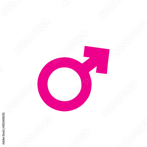 Pink Male Gender Symbol Icon
