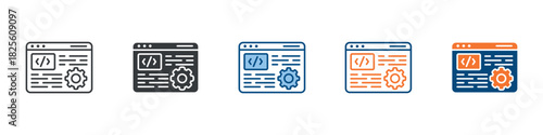 Coding Icon Set Multiple Style Collection 