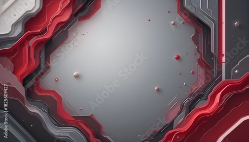 "Modern Red Gray and White Futuristic Background Design with Clean Minimal Geometry"