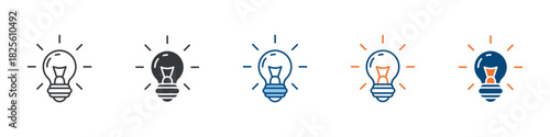 Idea Icon Set Multiple Style Collection 